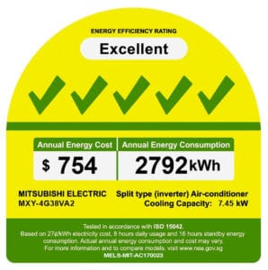 MXY-4G38VA energy Label