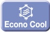 Econo Cool one touch operation automatically adjusts the direction of airflow based on the temperature at the air outlet.